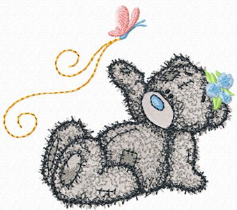 Bear good flight my friend machine embroidery design